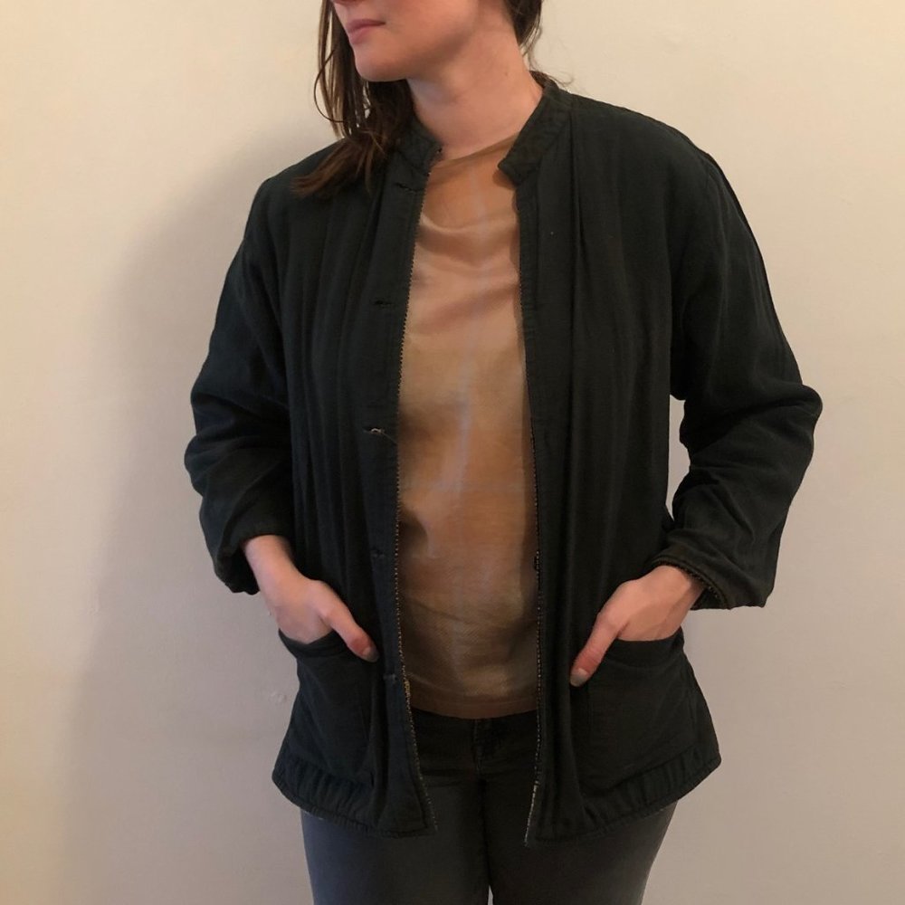 Vintage Patterned/ Black Reversible Jacket - image 5